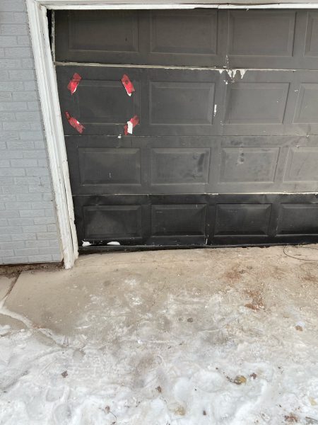 Garage door threshold gap
