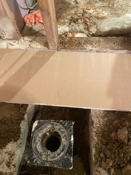 relocating tub drain.