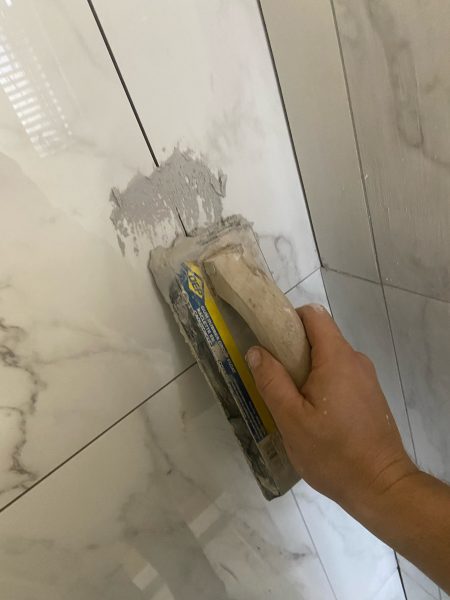 replace vertical shower tile