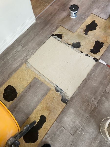 floor patching compound.