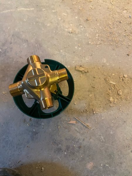 PEX shower valve installation